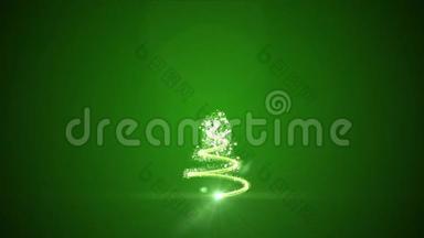 发光粒子的圣诞树。 2017年最<strong>高额</strong>